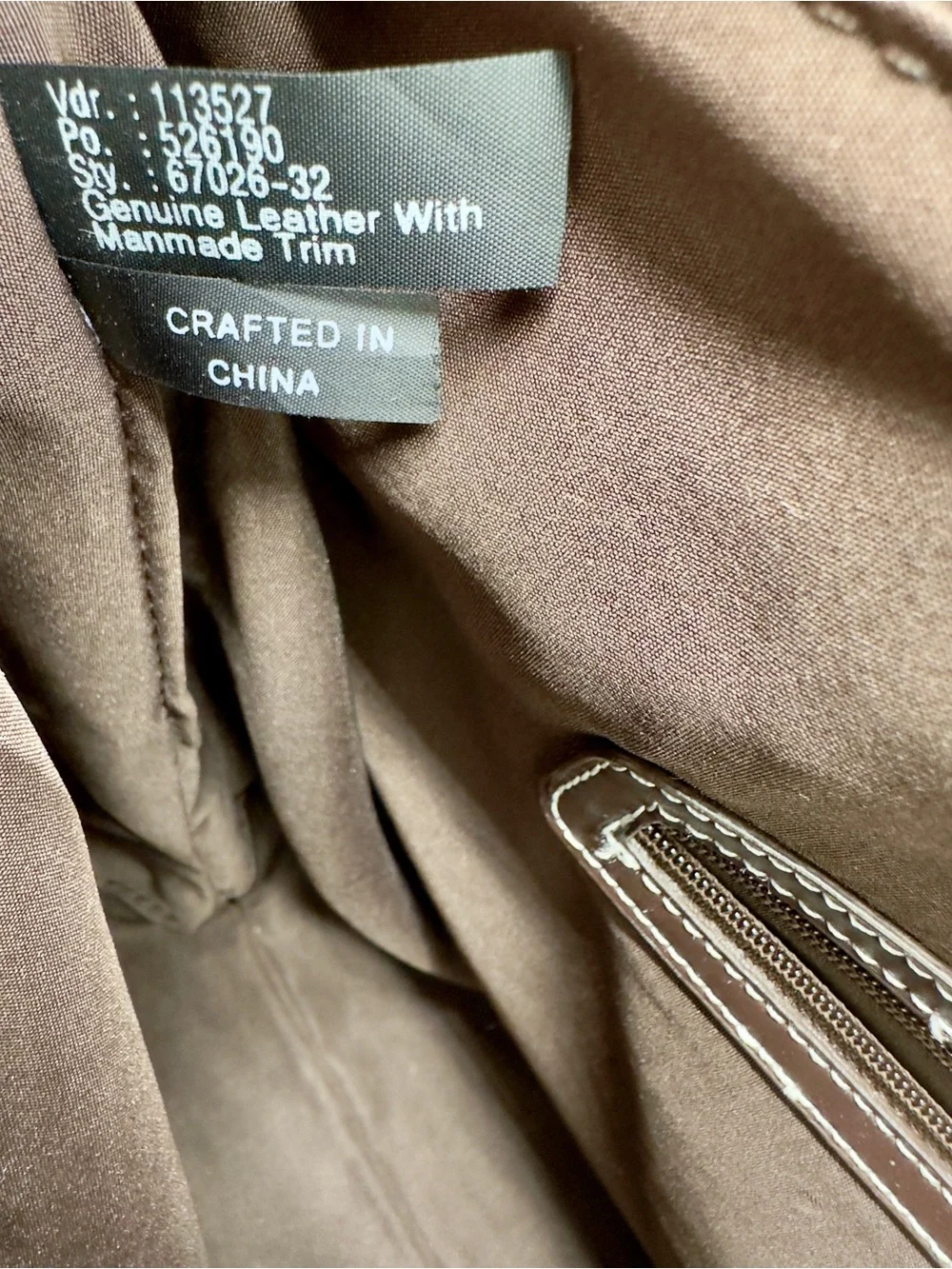Wilsons Leather Dark Brown Tote with Silver Hardware